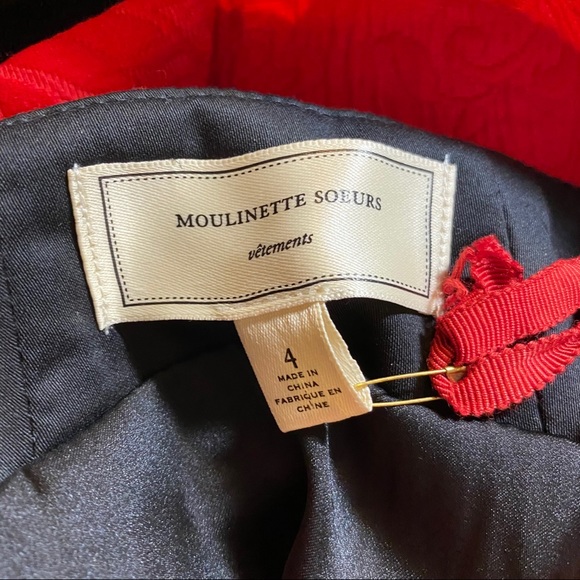 Moulinette Soeurs Red Cocktail Dress sz 4 NWOT - Picture 7 of 15